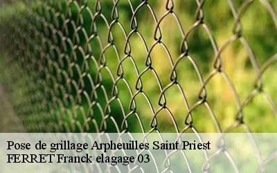 Pose de grillage  arpheuilles-saint-priest-03420 FERRET Franck elagage 03