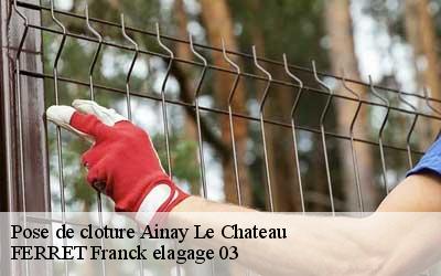 Pose de cloture  ainay-le-chateau-03360 FERRET Franck elagage 03