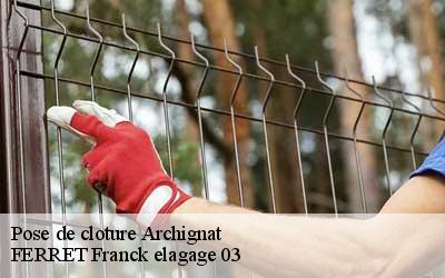 Pose de cloture  archignat-03380 FERRET Franck elagage 03