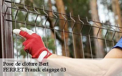 Pose de cloture  bert-03130 FERRET Franck elagage 03